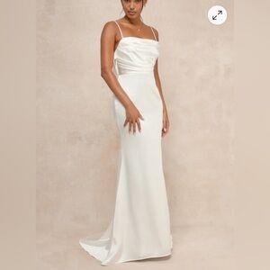 Lulus Lovely Endearment White Satin